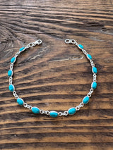 Dainty Turquoise Sterling Silver Bracelet