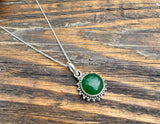 Green Onyx Sunburst Necklace