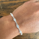 Dainty Moonstone Sterling Silver Bracelet