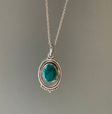 Boho Turquoise Ornate Oval Necklace
