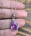 Faceted Pink Topaz Teardrop Sterling Silver Necklace Pendant