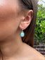 Larimar Oval Dot Silver Earrings
