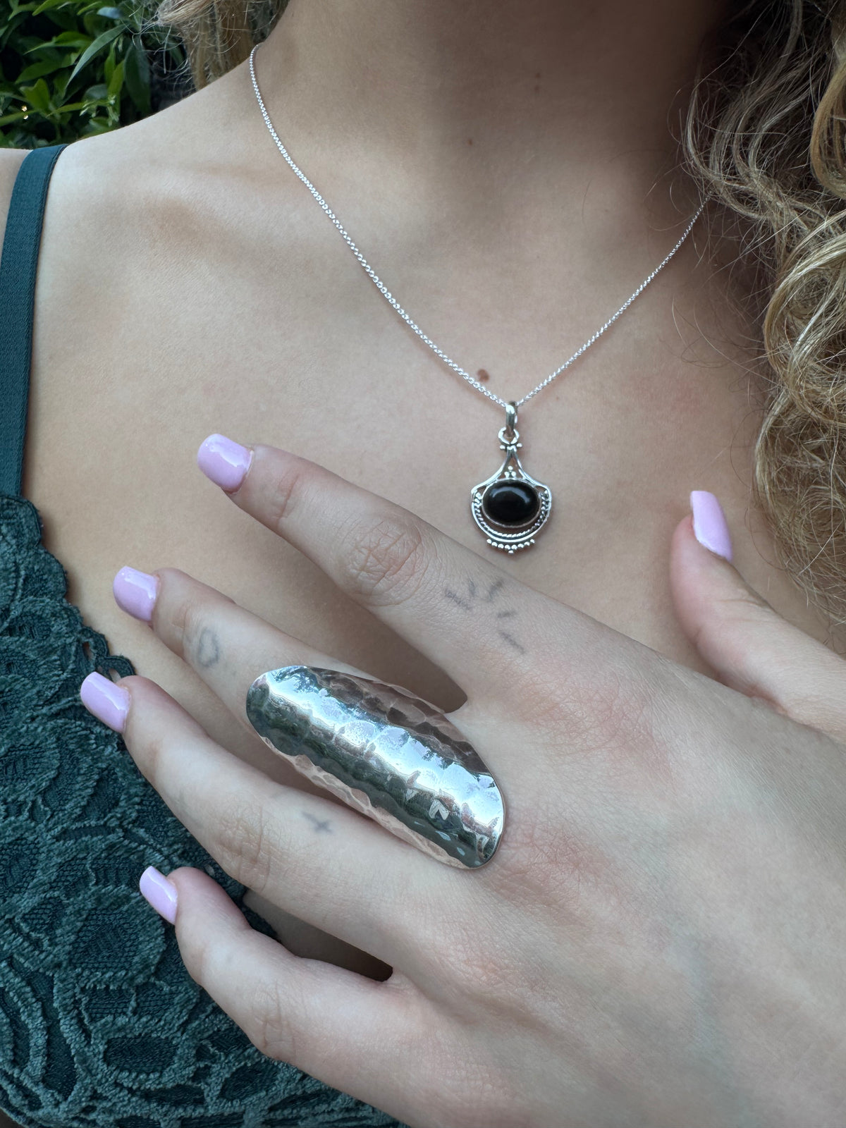 Full Finger Sterling Silver Statement Ring - Adjustable- Choose Your Finish