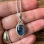 Kyanite Oval Bohemian Sterling Silver Necklace