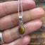 Dainty Boho Tiger Eye Teardrop Pendant Necklace