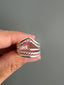 Chevron Twisted Band Sterling Silver Ring - Adjustable -Thumb Ring