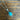 Dainty Boho Turquoise Teardrop Silver Pendant  Necklace