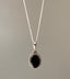 Black Onyx Oval  Bohemian Sterling Silver Necklace
