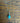 Dainty Boho Turquoise Teardrop Silver Pendant  Necklace