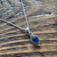 Dainty Boho Kyanite Teardrop Silver Pendant Necklace