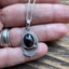 Boho Black Onyx Ornate Oval Necklace