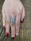Full Finger Sterling Silver Hammered Wave Statement Ring