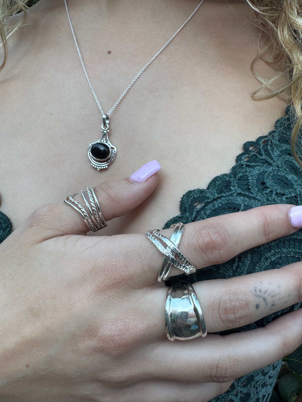 Sterling Silver Domed Ring-Adjustable