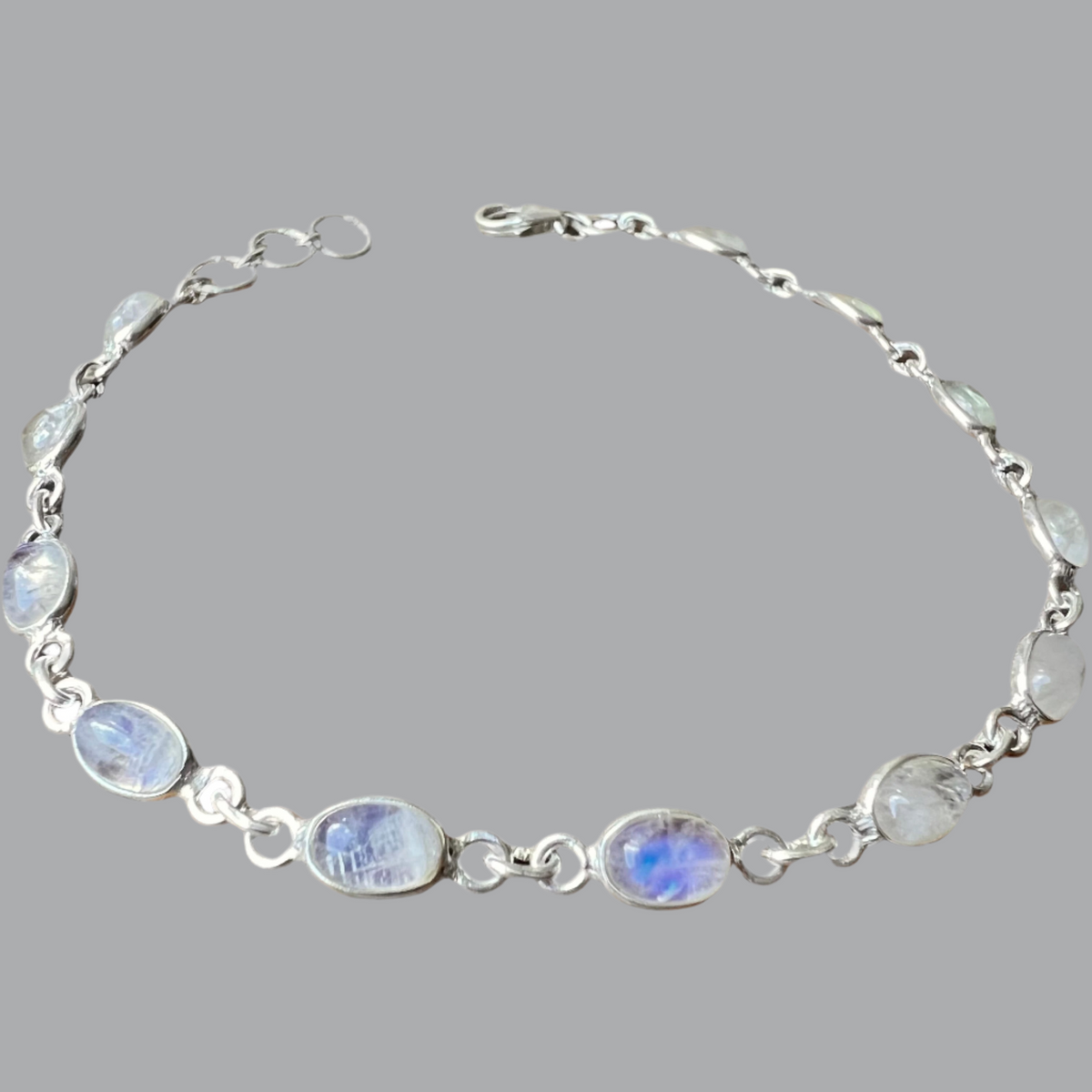 Dainty Moonstone Sterling Silver Bracelet