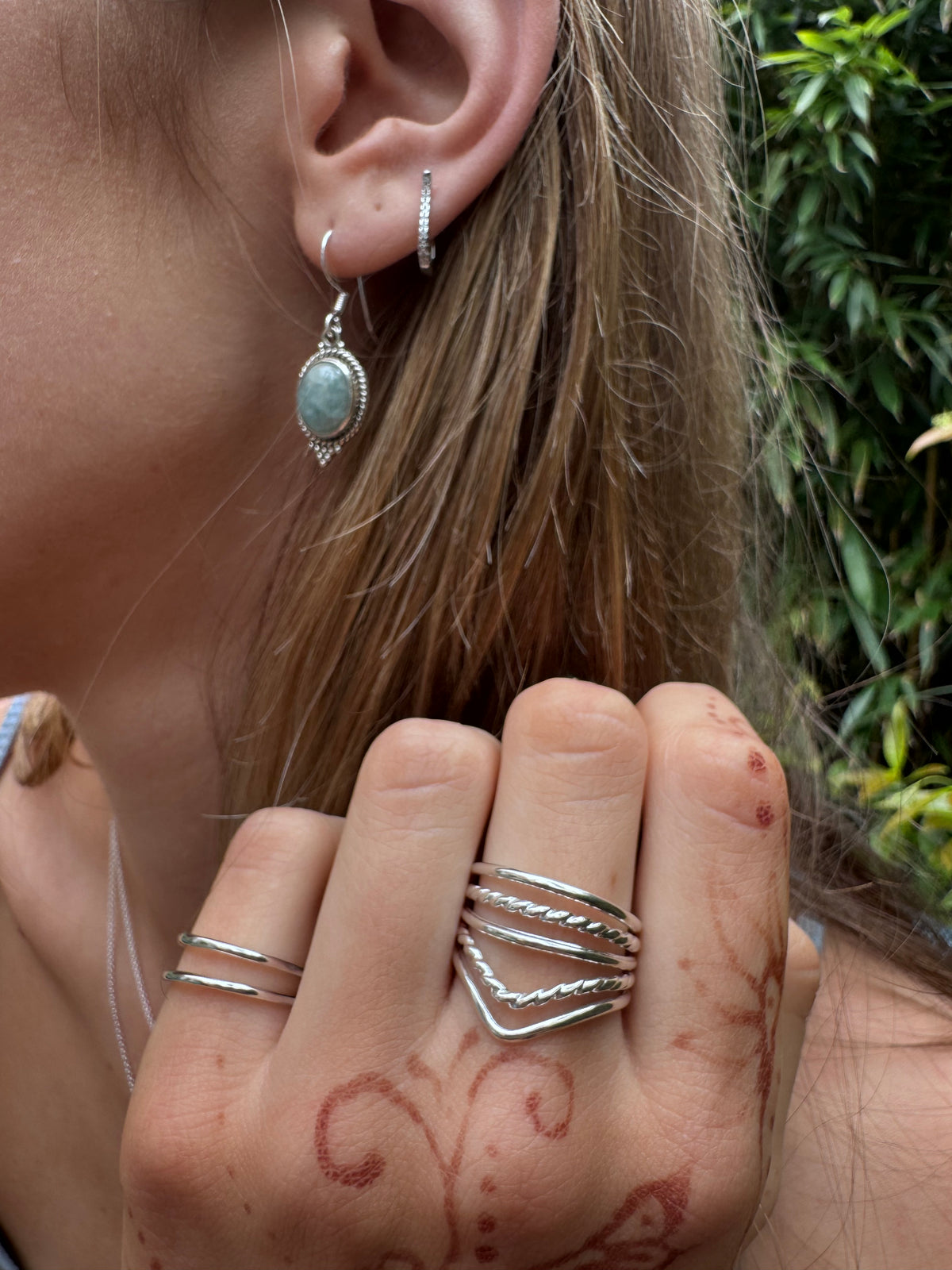 Chevron Twisted Band Sterling Silver Ring - Adjustable -Thumb Ring