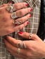 Statement Daisy Sterling Silver Ring- Adjustable