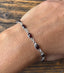 Dainty Garnet Sterling Silver Bracelet