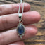 Dainty Boho Kyanite Teardrop Silver Pendant Necklace