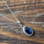 Kyanite Oval Bohemian Sterling Silver Necklace