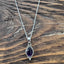 Dainty Boho Amethyst Teardrop Silver Necklace Pendant