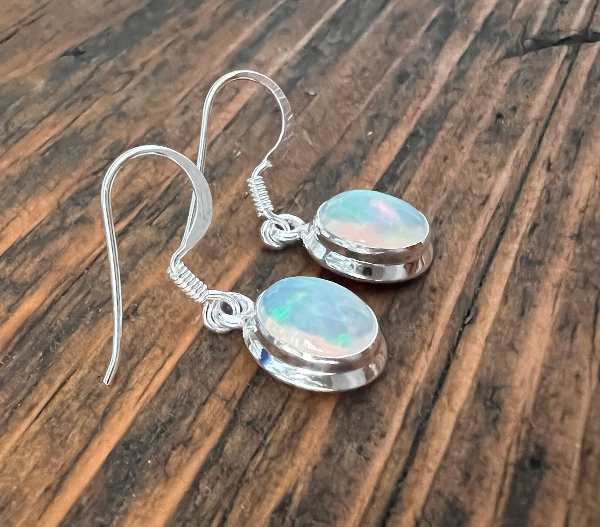 Minimalist Ethiopian Opal Earrings