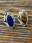 Reversible Gemstone Ring- Sterling Silver-Adjustable
