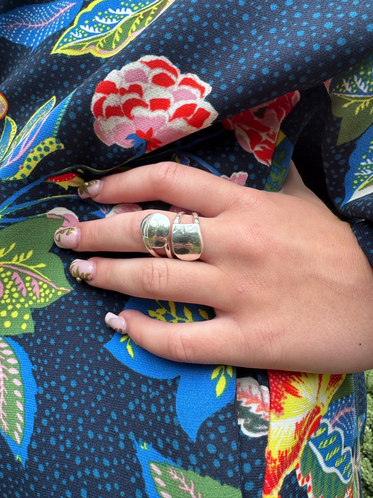 Sterling Silver Wrap Dome Ring-Adjustable