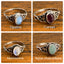 Gemstone Boho Sterling Silver Ring - Gemstone & Size Options