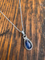 Faceted Kyanite Teardrop Silver Pendant Necklace