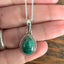 Malachite Teardrop Silver Necklace Pendant