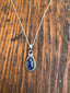 Faceted Kyanite Teardrop Silver Pendant Necklace