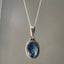 Kyanite Oval Bohemian Sterling Silver Necklace