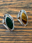 Reversible Gemstone Ring- Sterling Silver-Adjustable