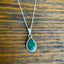Faceted Emerald Teardrop  Necklace