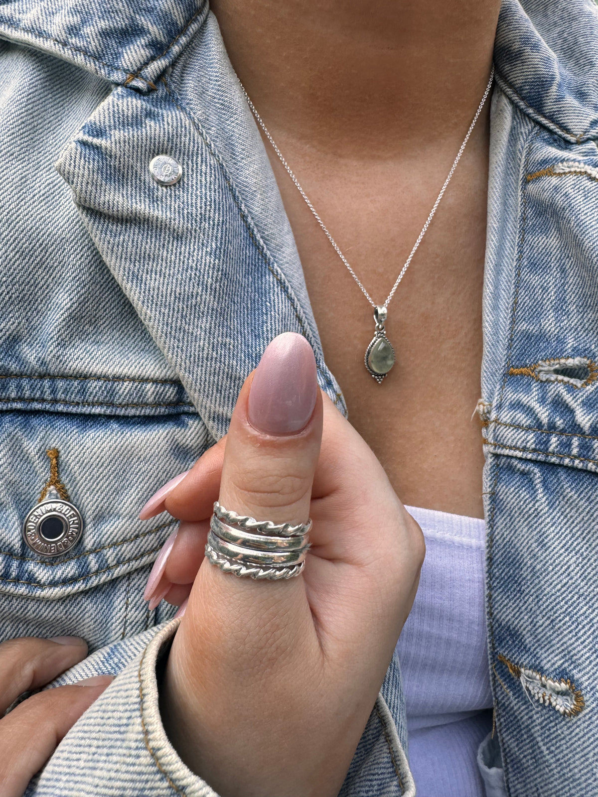 Silver Layered Band Ring
