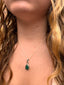 Faceted Emerald Teardrop  Necklace