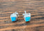 Tiny Square Opal Stud Earrings