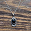 Boho Black Onyx Ornate Oval Necklace