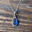Kyanite Oval Bohemian Sterling Silver Necklace