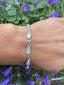 Faceted Moonstone Sterling Silver Bracelet