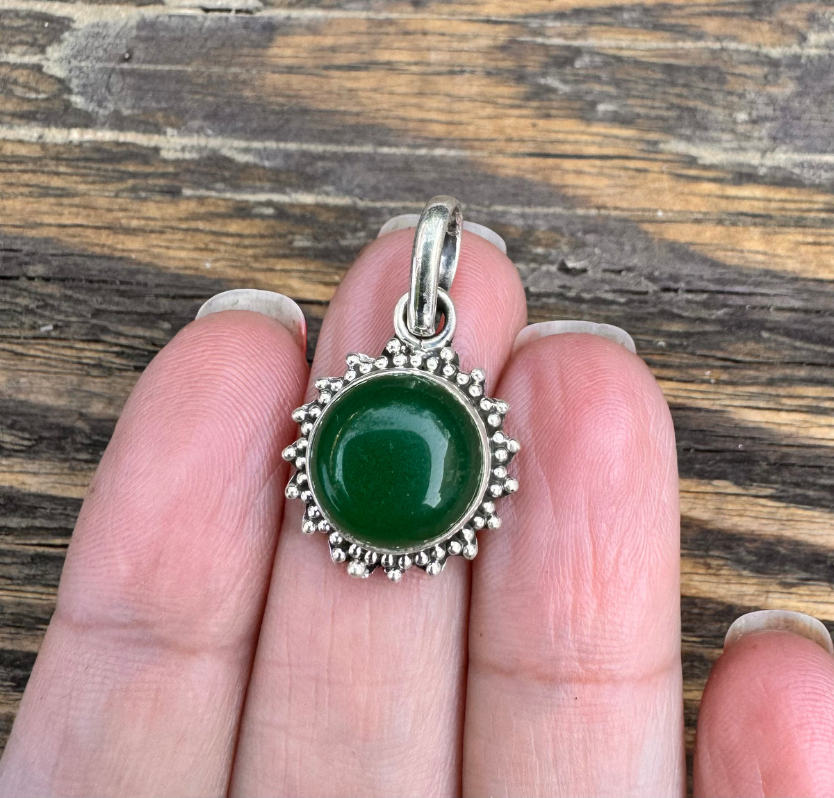 Green Onyx Sunburst  Necklace