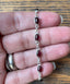 Dainty Garnet Sterling Silver Bracelet