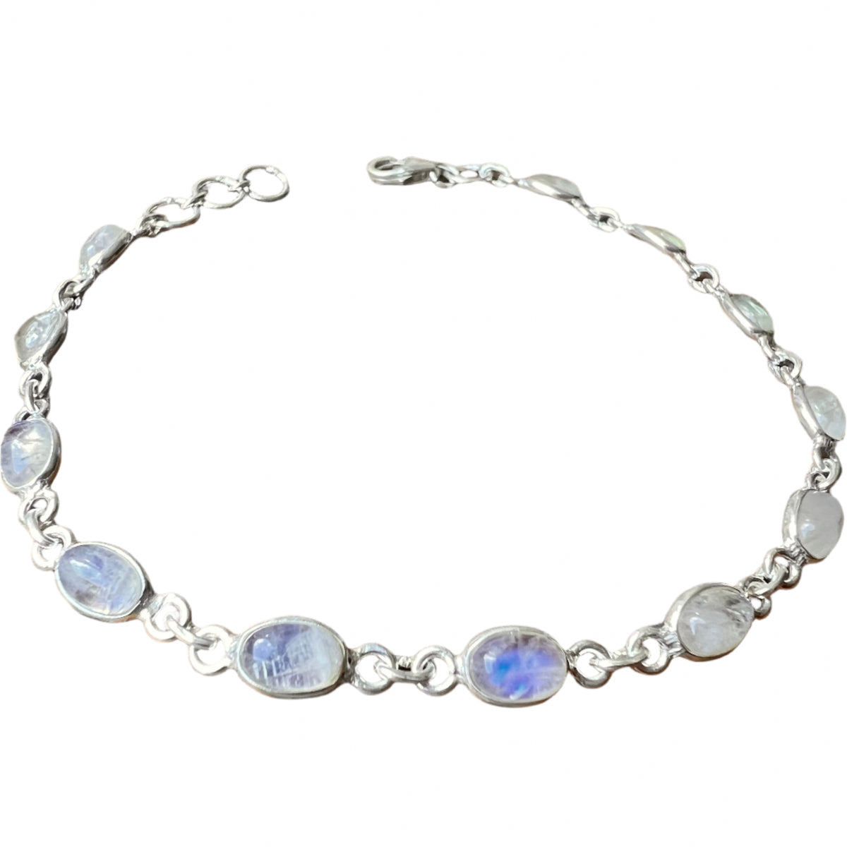 Dainty Moonstone Sterling Silver Bracelet