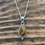Dainty Boho Tiger Eye Teardrop Pendant Necklace