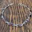 Faceted Garnet Sterling Silver Bracelet