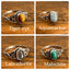 Gemstone Boho Sterling Silver Ring - Gemstone & Size Options