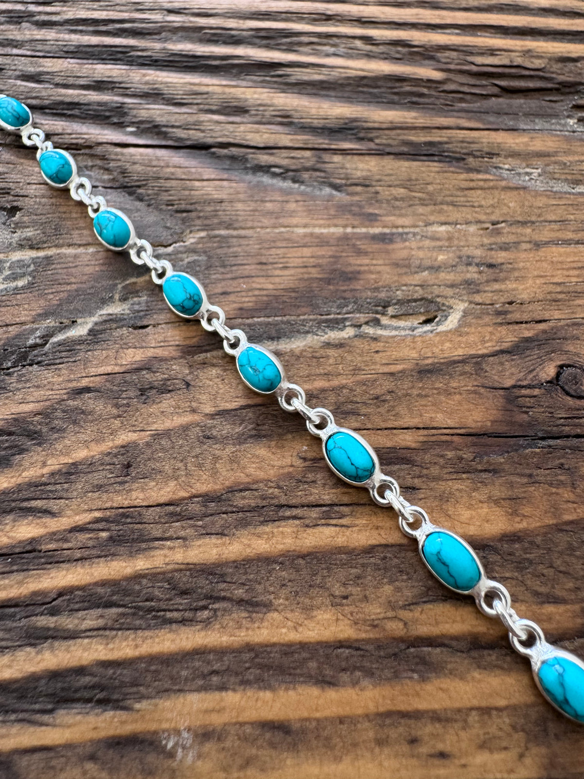 Dainty Turquoise Sterling Silver Bracelet
