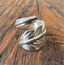 Big Leaf Wrap Sterling Silver Ring-Adjustable