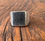 Thick Square Signet Ring Sterling Silver