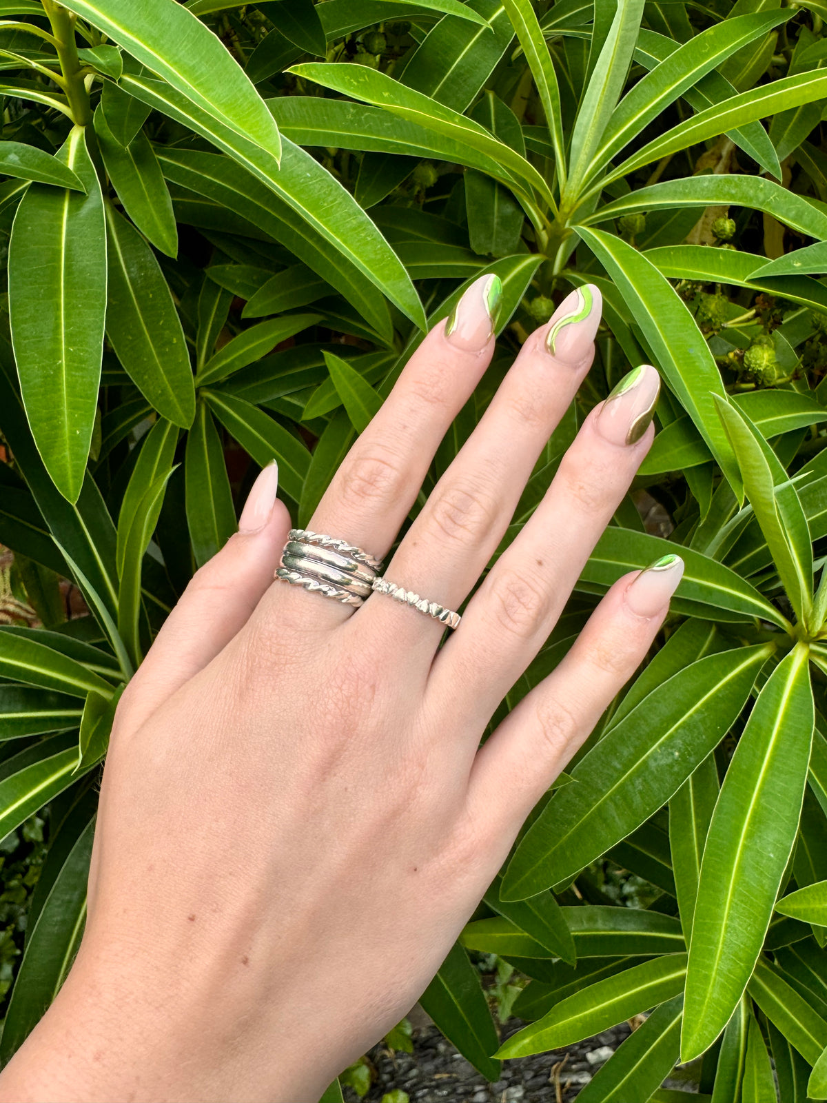 Love Heart Sterling Silver Stacking Band Ring